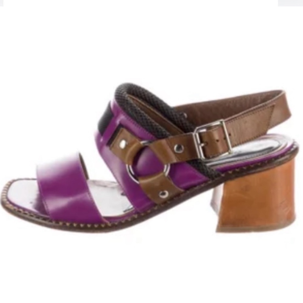 Marni Block Heel Purple Sandal